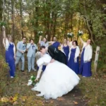 Bride and Groom Kiss